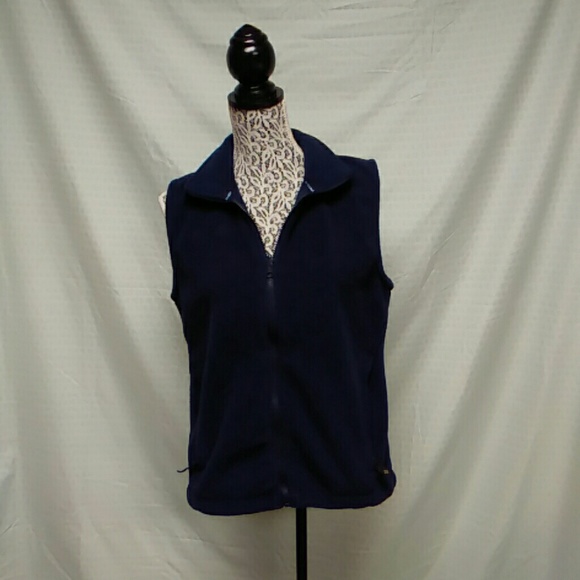 columbia jackets coats ladies navy fleece vest poshmark